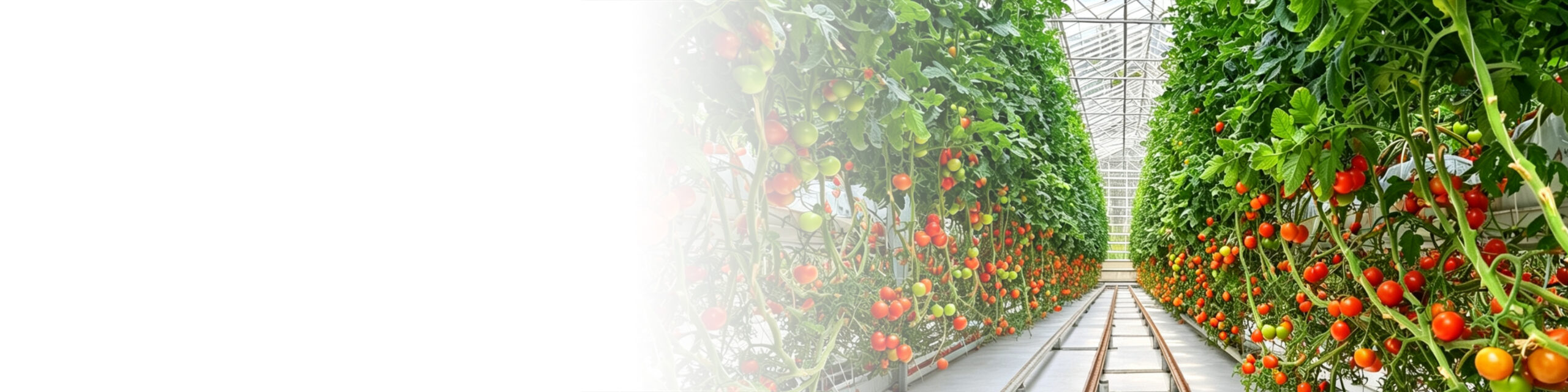 Modern high-wire commercial tomato greenhouse using rockwool growing blocks/slabs.
