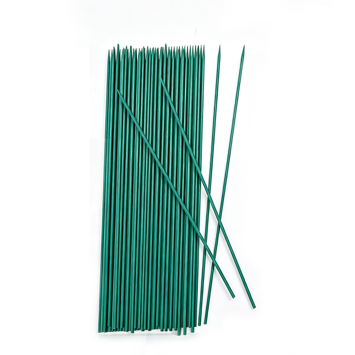 Grofine green bamboo stakes - smooth surface, no burrs, horticulture bamboo stakes