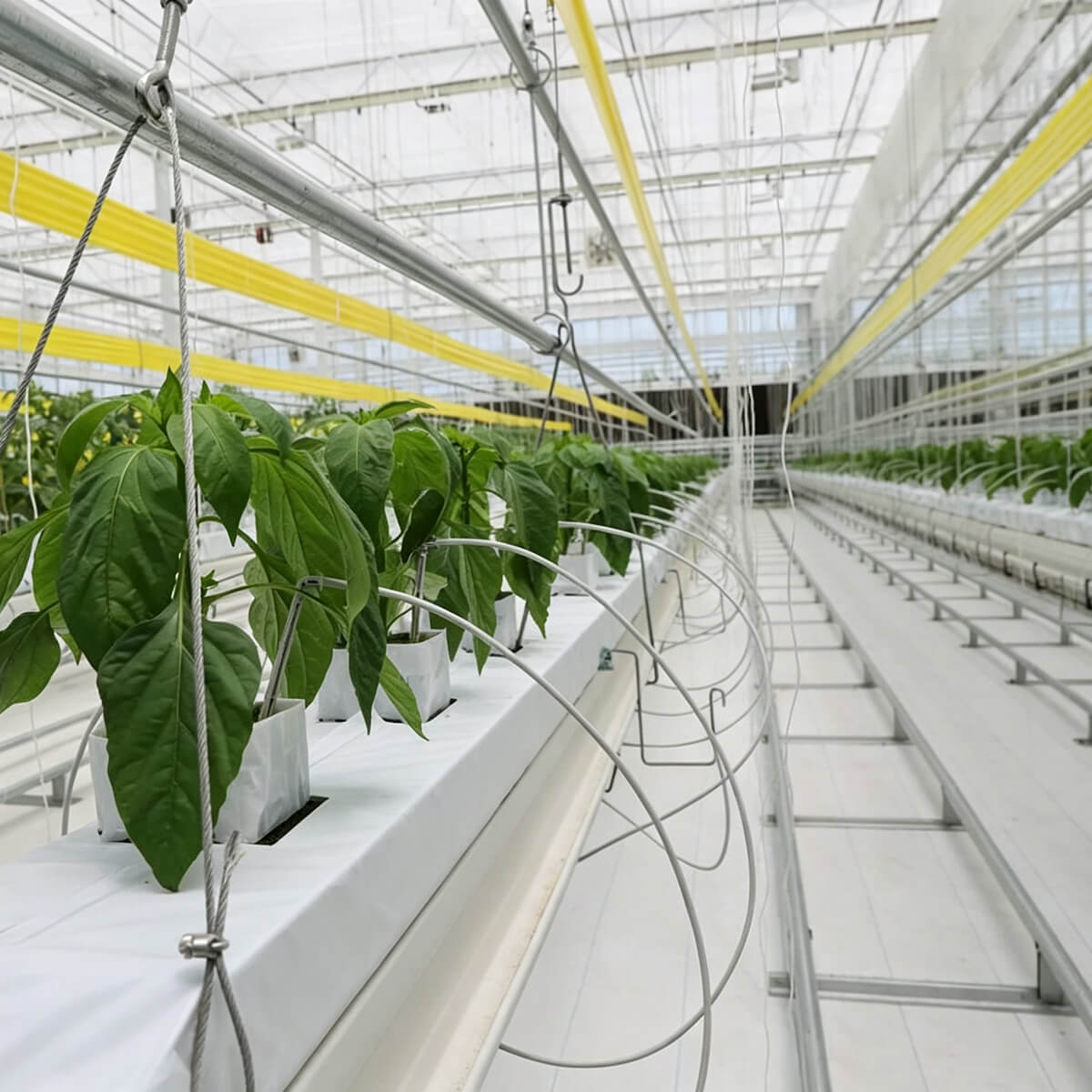 RVP-100 rock wool growing slab for green pepper hydroponic cultivation